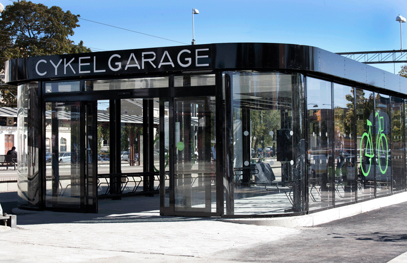 Cykelgarage FLOW på tågstationen i Katrineholm